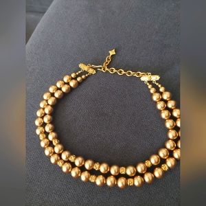 Vintage Gold Plated Double Chain Necklace
